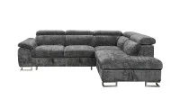 Colțar Extensibil Cremona KF7629 cu Ladă Depozitare, Șezlong Dreapta, Gri 1