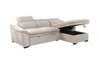 Colțar Extensibil Harmony KF7489 cu Ladă Depozitare, Șezlong Dreapta, Gri Deschis 4
