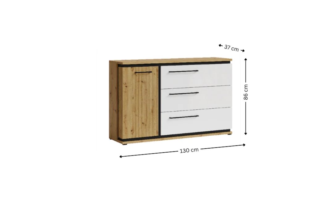 Comodă Living Molto Artisan ML12, Albă 2
