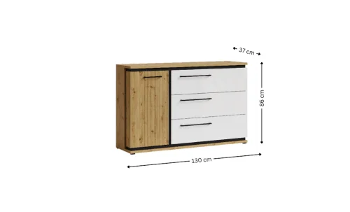 Comodă Living Molto Artisan ML12, Albă