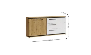 Comodă Living Molto Artisan ML13, Albă