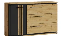 Comodă Living Molto Artisan ML12, Neagră