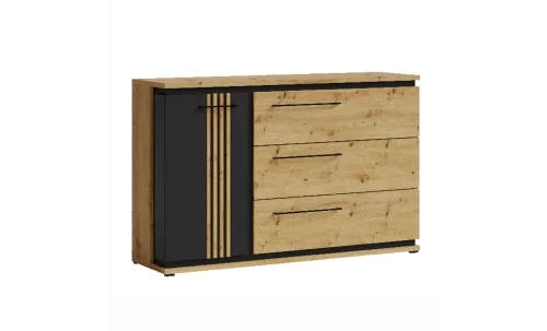 Comodă Living Molto Artisan ML12, Neagră