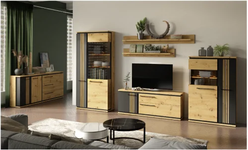 Comodă Living Molto Artisan ML12, Neagră