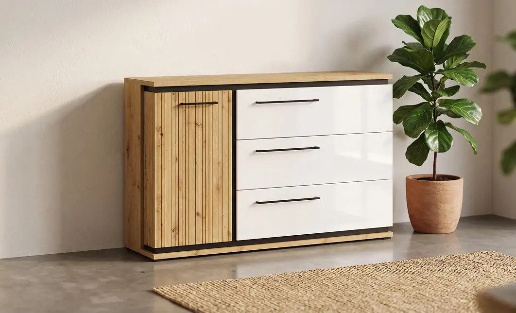 Comodă Living Molto Artisan ML12, Albă 2