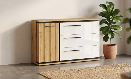 Comodă Living Molto Artisan ML12, Albă