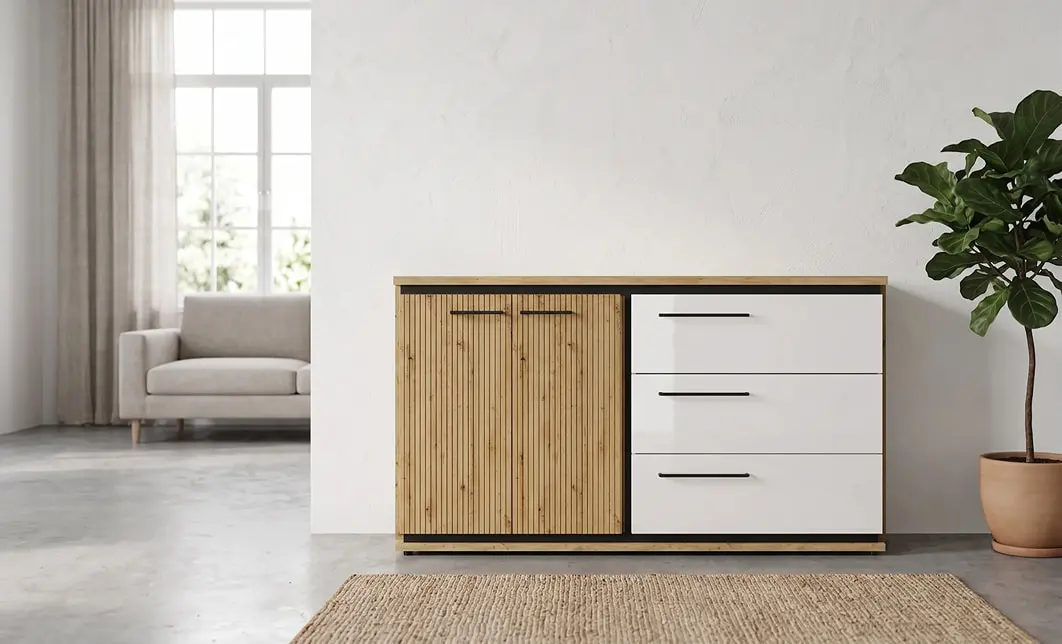 Comodă Living Molto Artisan ML13, Albă 3