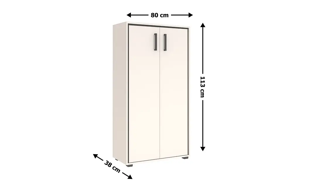 Comodă Prime KOM2D cu 2 Uși, Cashmir / Negru 1