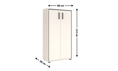 Comodă Prime KOM2D cu 2 Uși, Cashmir / Negru