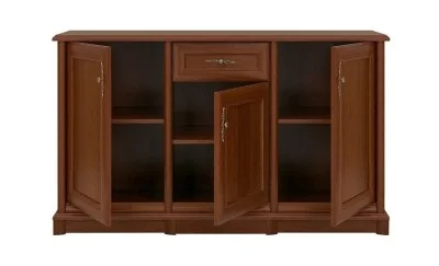 Comodă Sonata 3D/1S cu 3 Uși 1 Sertar, Nuc / Maro