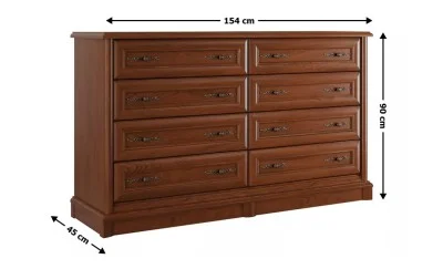 Comodă Sonata 8s cu 8 Sertare, Nuc / Maro