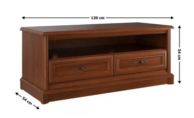 Comodă TV Sonata RTV2S cu 2 Sertare, Nuc / Maro