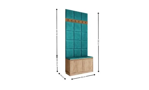Cuier Hol Klaus II, Kraft/Turquoise