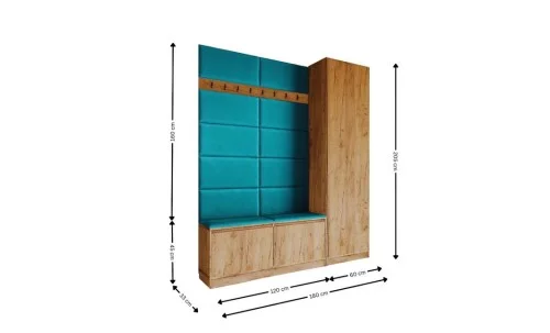 Cuier Hol Klaus III, Kraft/Turquoise