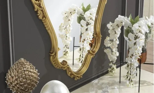 Dormitor Clasic Anette Pedriera Bej cu Dulap 4 Uși