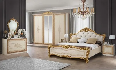 Dormitor Clasic Anette Espans cu Dulap 6 Uși