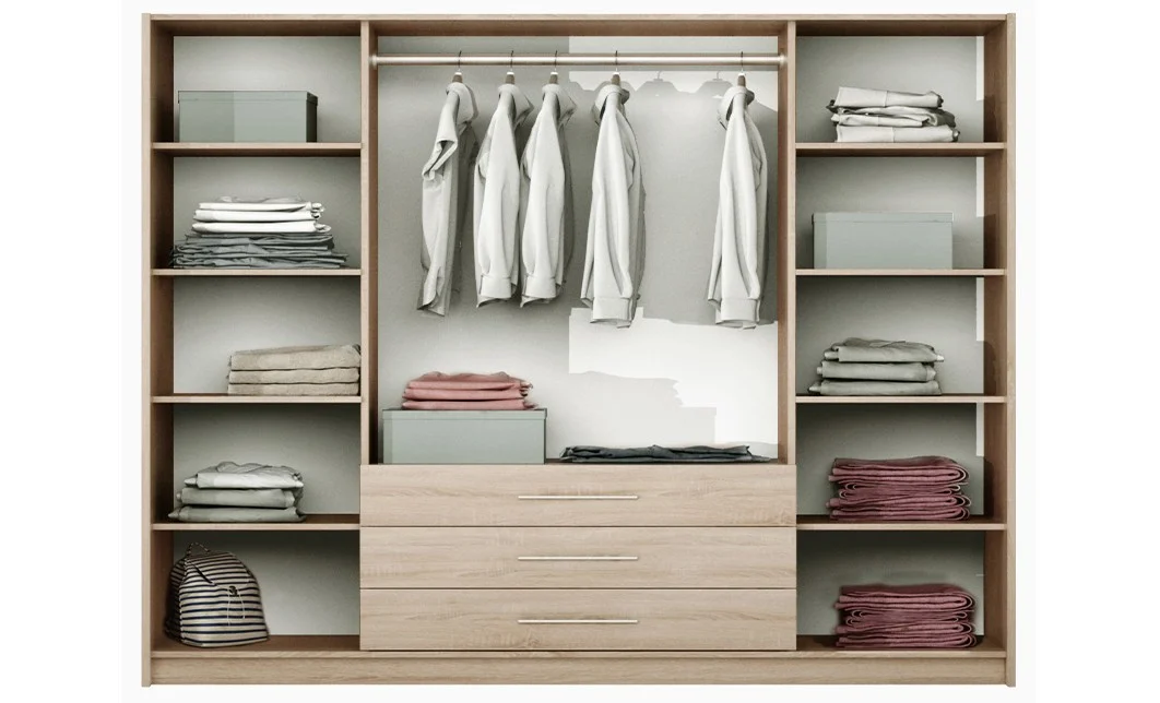 Dulap Bali 4 Usi D4 Grafit cu Oglinda 2