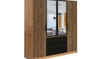 Dulap Bali Lux cu 4 Usi D4 cu Riflaj si Oglinda 4