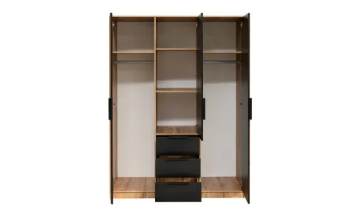 Dulap Bali Lux 3 Usi cu Riflaj și Suprapozabil