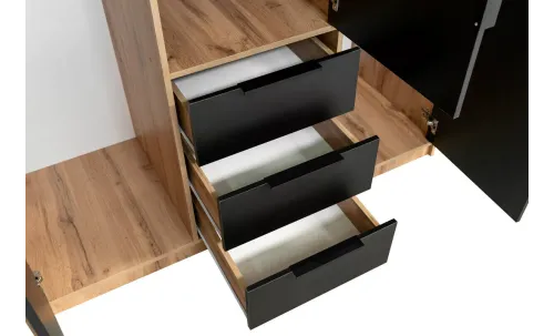 Dulap Bali Lux 3 Usi cu Riflaj și Suprapozabil