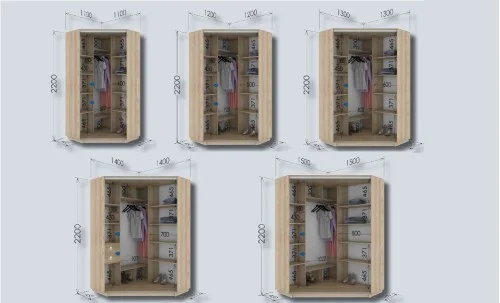 Dulap Colt Print Floare /  L110*110 L110 x H220 x A110