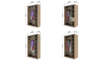 Dulap MDF + Oglinda Fumurie L 1200 x H 2200 x A 450