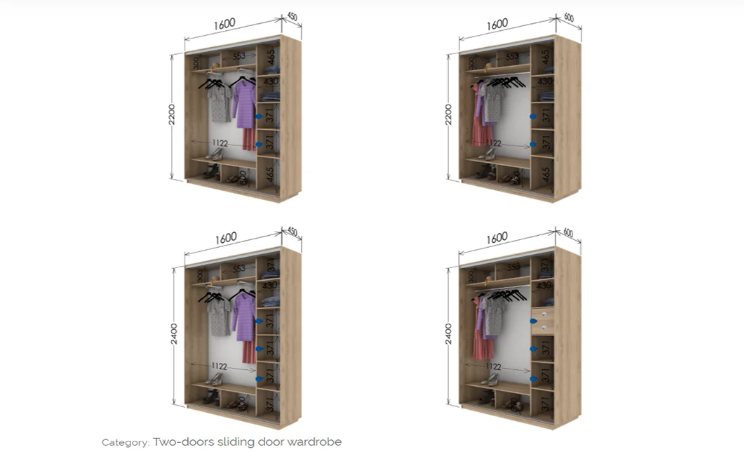 Dulap Oglinda si Print S-06 Bej cu Verde / L160 x H220 x A45 3