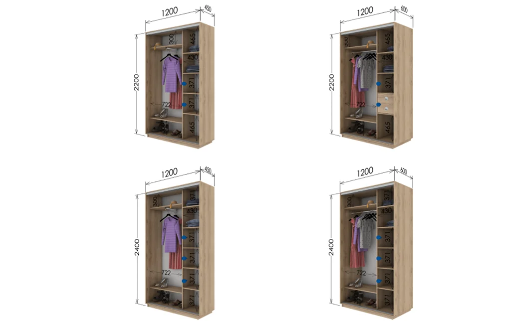 Dulap Print Ochi de Pisica L120 x H240 x A45 1