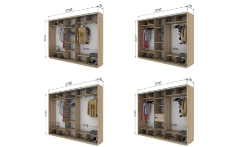 Dulap Print 3 Usi 92, L270 x H220 x A60