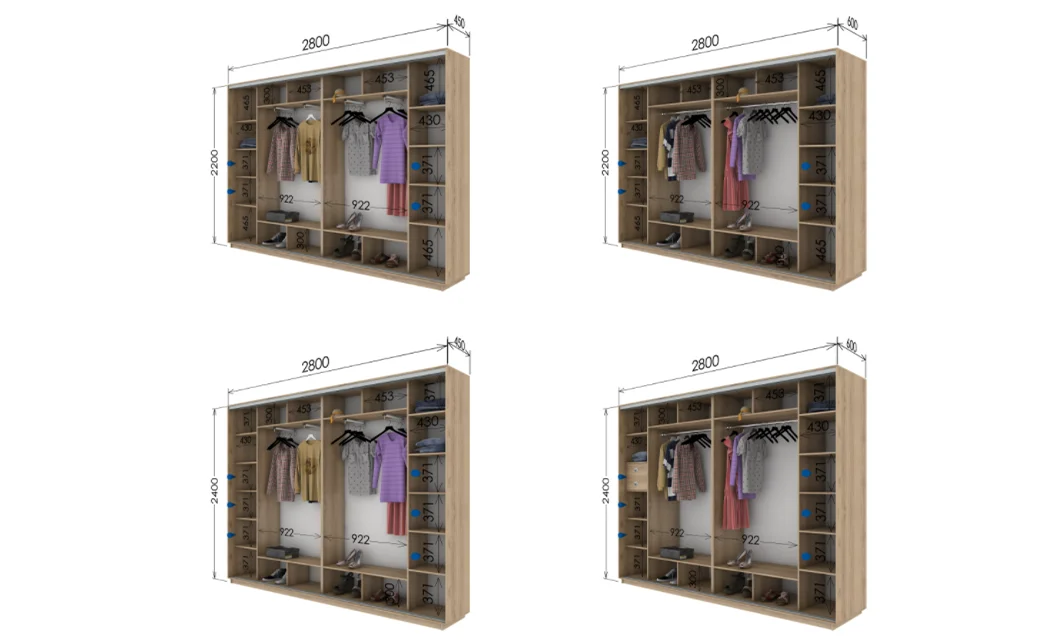 Dulap Print 4 Usi 1739, L280 x H240 x A60 1