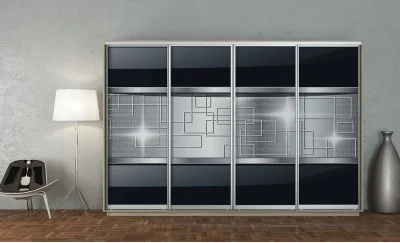 Dulap Print  Argintiu / L290 x H220 x A45