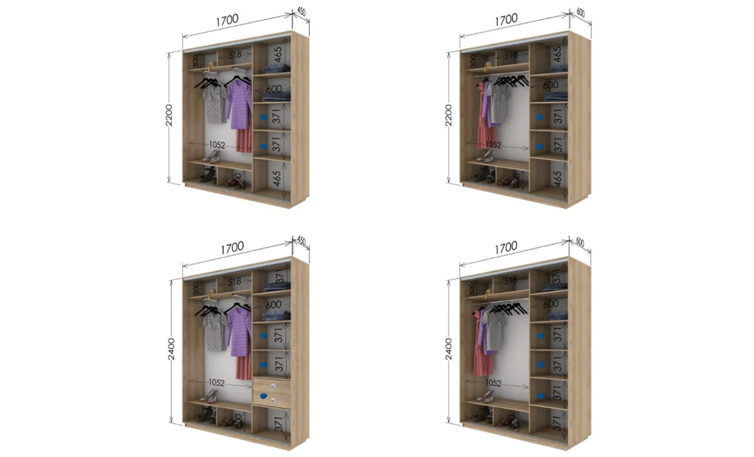 Dulap Oglinda Sablata 2 Usi CT218, L170 X H220 X A45 1