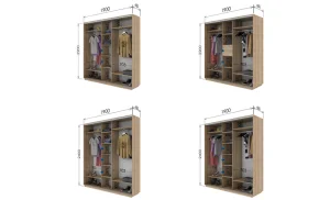 Dulap Oglinda Sablata 3 Usi CT140, L190 X H220 X A45