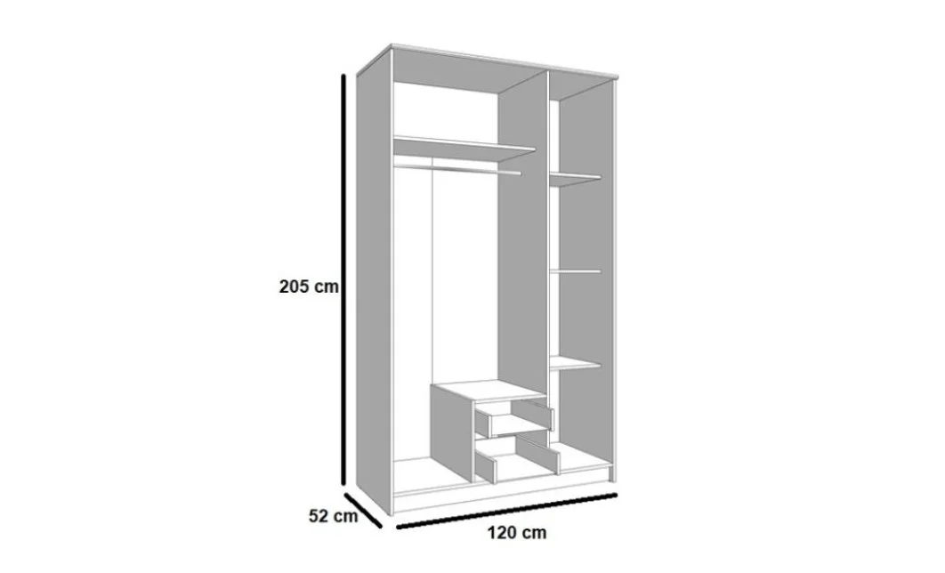 Dulap Standard 3D2S Sonoma 2