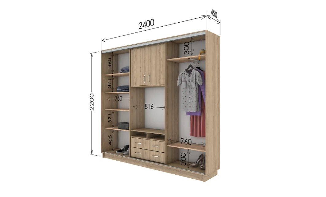 Dulap Universal Print L2.4M L 2400 x H 2200 x A 450 1