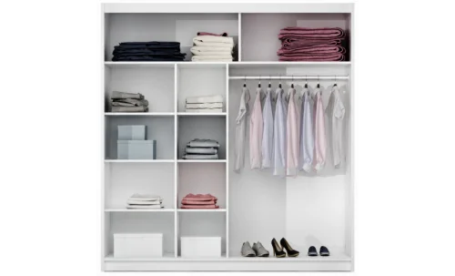 Dulap Vista Negru 203 Uși Glisante cu Oglindă