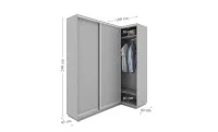 Dulap de Colt Personalizat cu Oglindă, 100 x 240 x 60 1