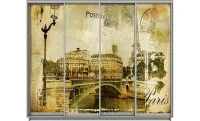 Dulap Print 4 Usi 2582, L310 x H220 x A60