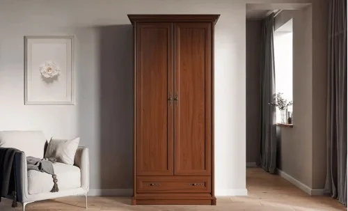 Dulap Dormitor Sonata 2D1S cu 1 Sertar și 2 Uși, Nuc / Maro