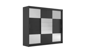 Dulap Aruba 2 Grafit 203 Uși Glisante cu Oglindă