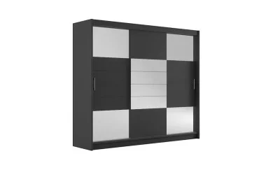 Dulap Aruba 2 Grafit 203 Uși Glisante cu Oglindă