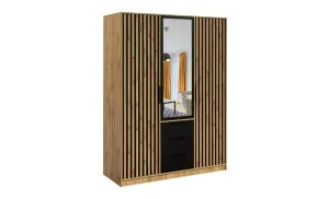 Dulap Bali Lux 3 Usi D3 cu Riflaj si Oglinda