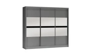 Dulap Batumi Grafit 250 Uși Glisante cu Oglindă