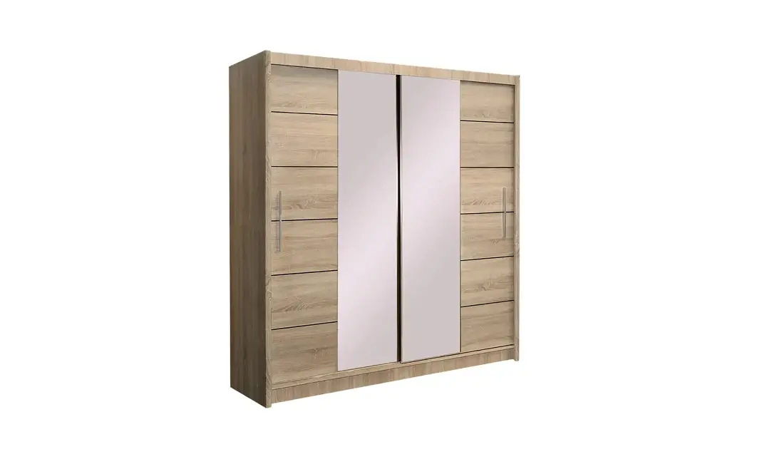Dulap Lizbona 2 Sonoma 203 Uși Glisante cu Oglindă