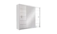 Dulap Lizbona 2 Usi Glisante Alb cu Oglinda 203 