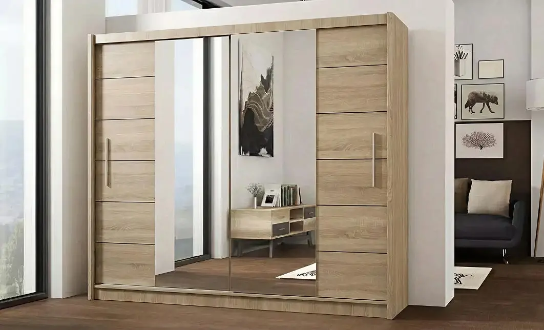 Dulap Lizbona 2 Sonoma 203 Uși Glisante cu Oglindă 2