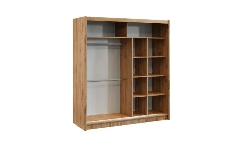 Dulap London L 203 Uși Glisante Cu Riflaj si Oglindă