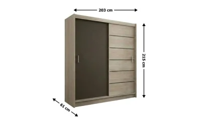 Dulap Sewilla Usi Glisante Sonoma/Lava 203 