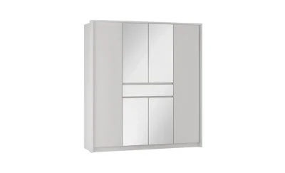 Dulap Split Biali / Lustro 200 cu Uși Glisante