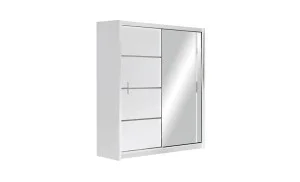 Dulap Vista Alb 150 Uși Glisante cu Oglindă